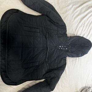 Women's Black Hooded Puffer Jacket